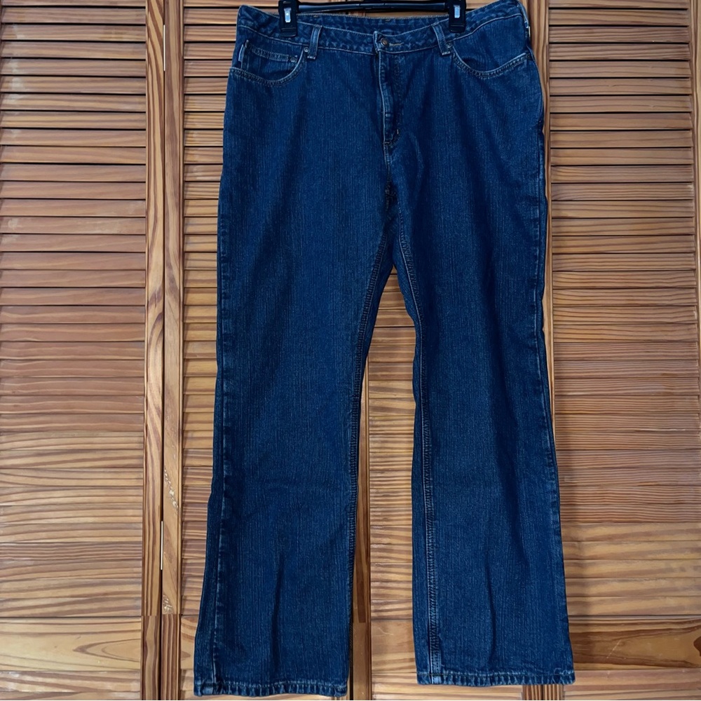 Carhartt Flannel Lined Blue Jeans Size 16‎ x32